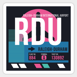 Raleigh-Durham (RDU) Airport // Sunset Baggage Tag Magnet